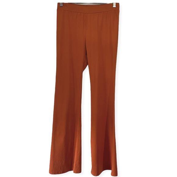 Hem & Thread Wide Leg Pull On Pants Women's Small Orange Boho Casual Stretch NEW - Picture 2 of 7
